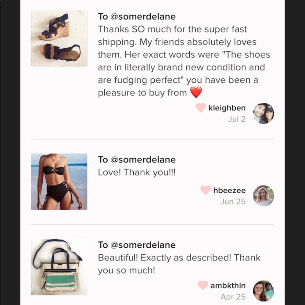 Love Notes! Shop my closet with confidence! 🛍